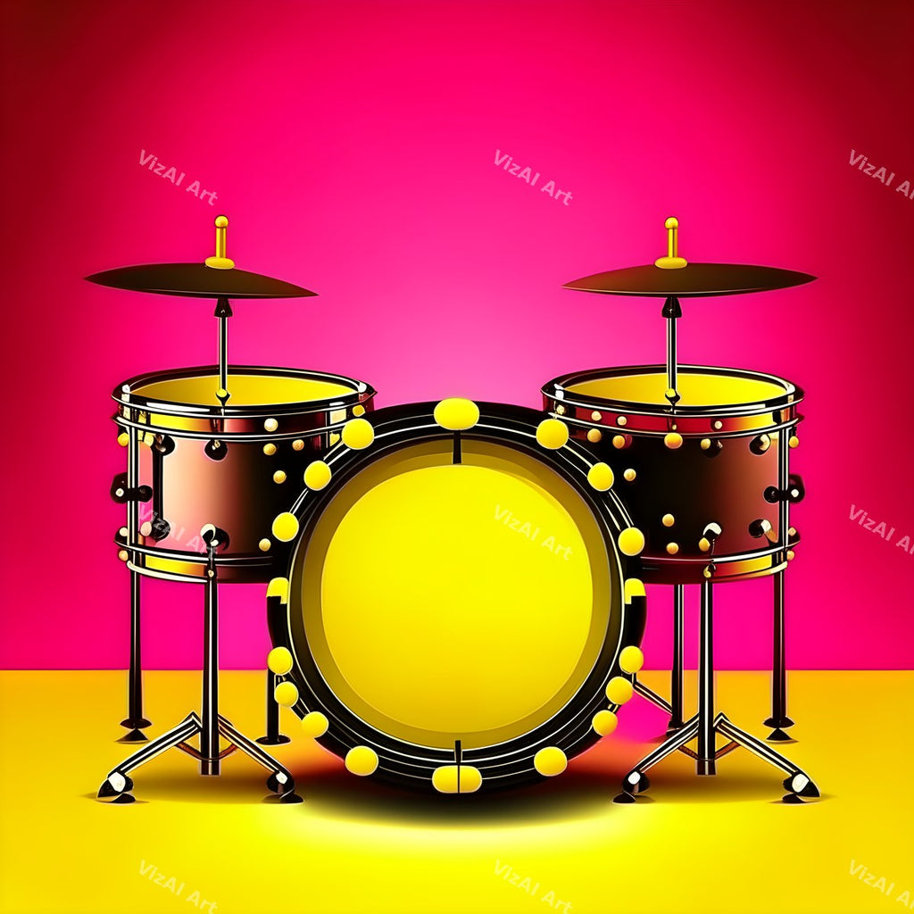 Red & Gold Spotlight Drum Art — print 2