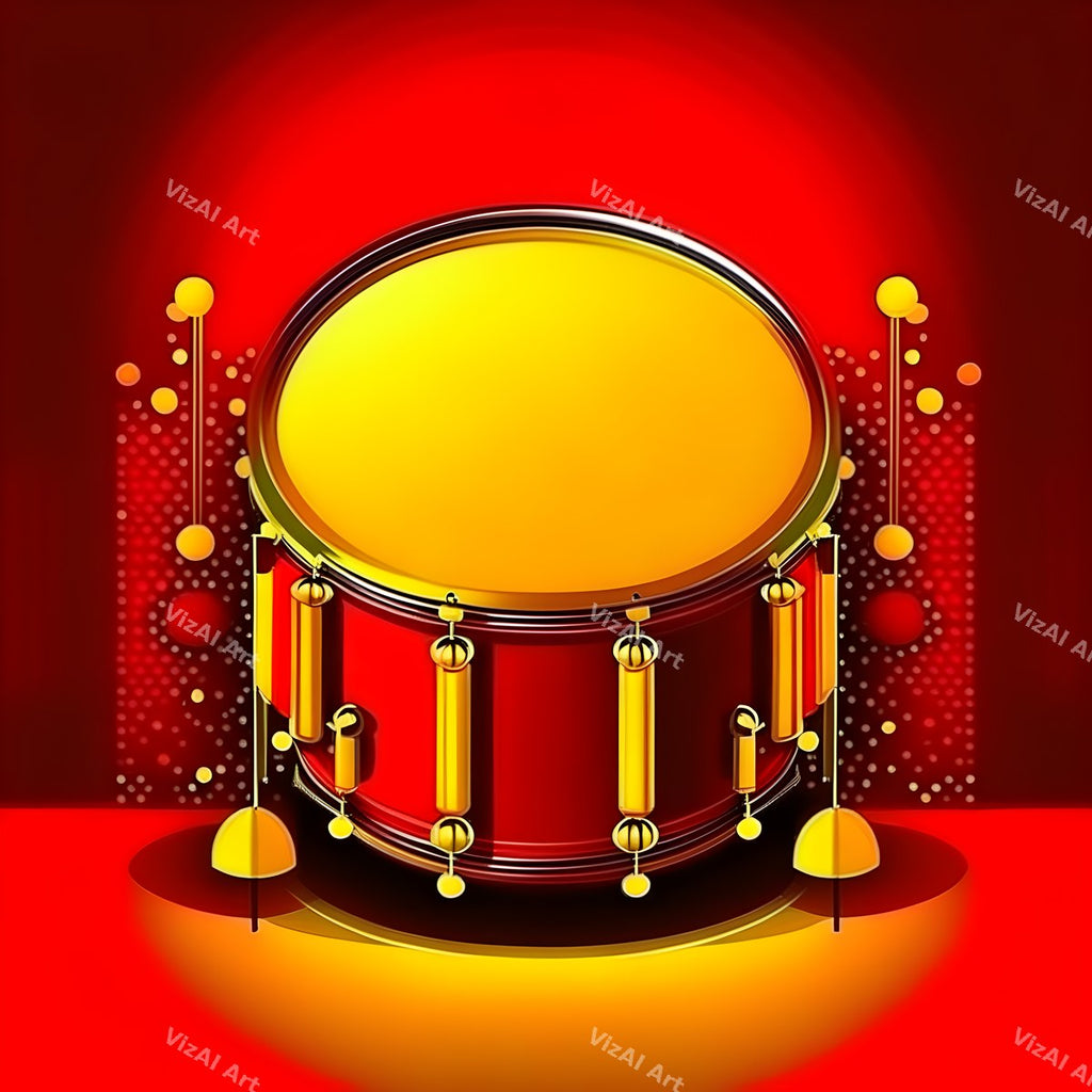 Red & Gold Spotlight Drum Art — print 6