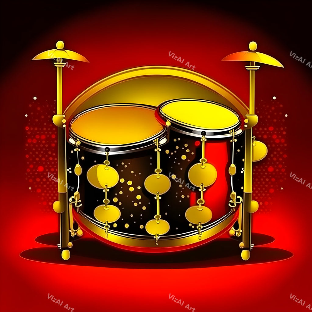 Red & Gold Spotlight Drum Art — print 8