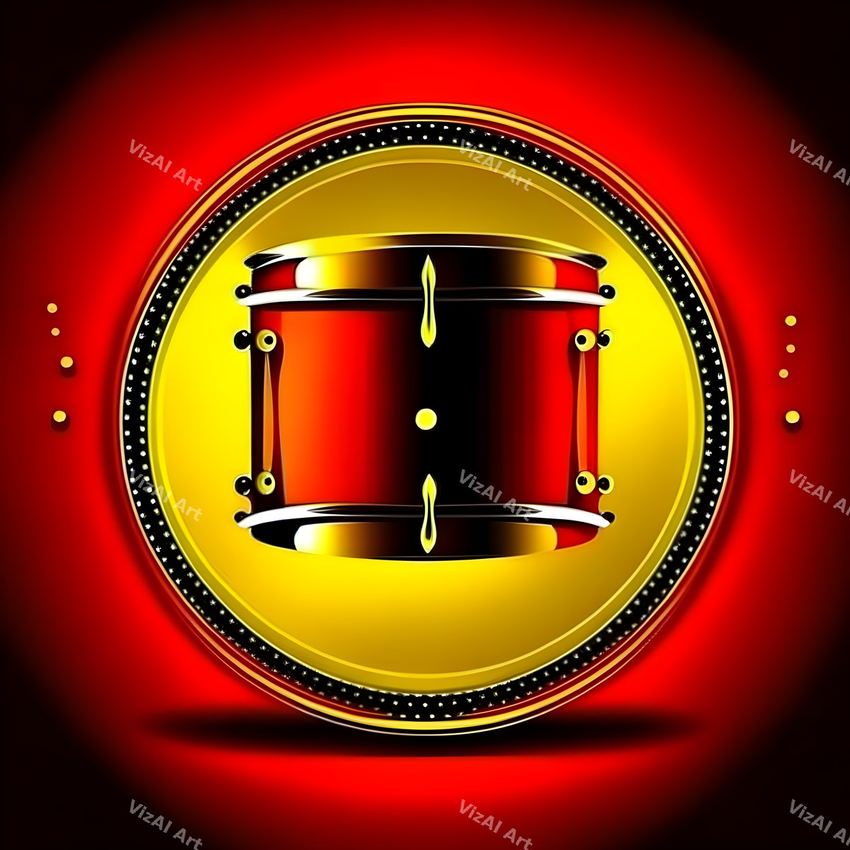 Red & Gold Spotlight Drum Art — print 9