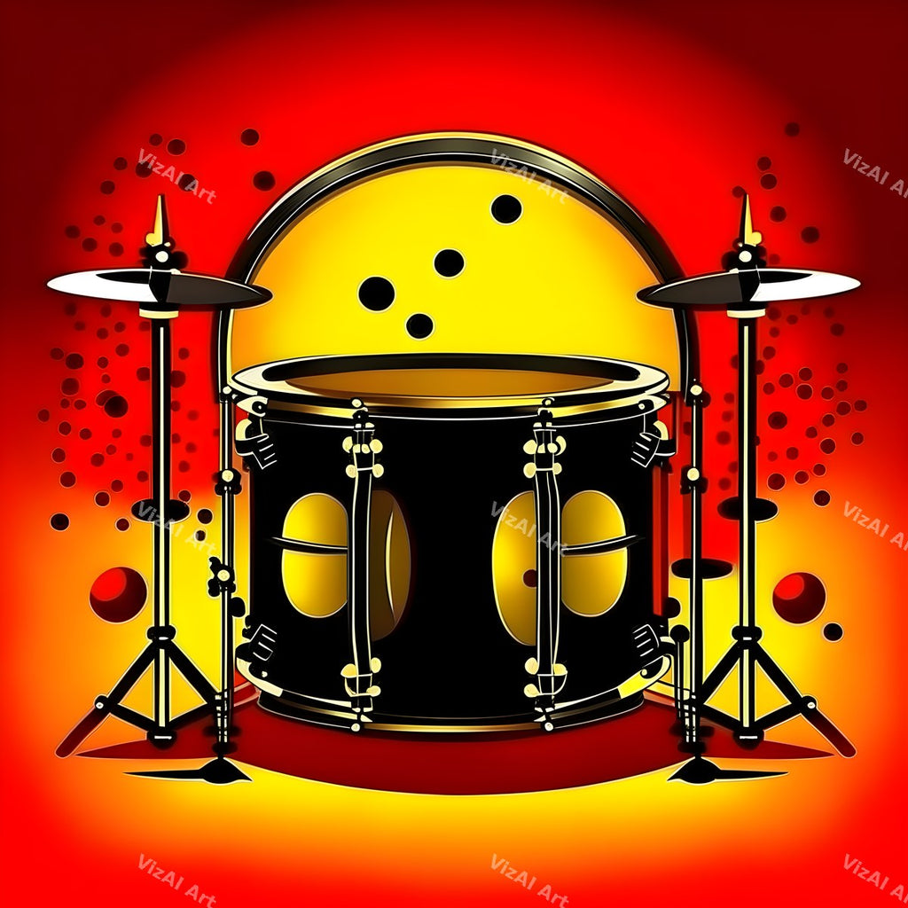 Red & Gold Spotlight Drum Art — print 10