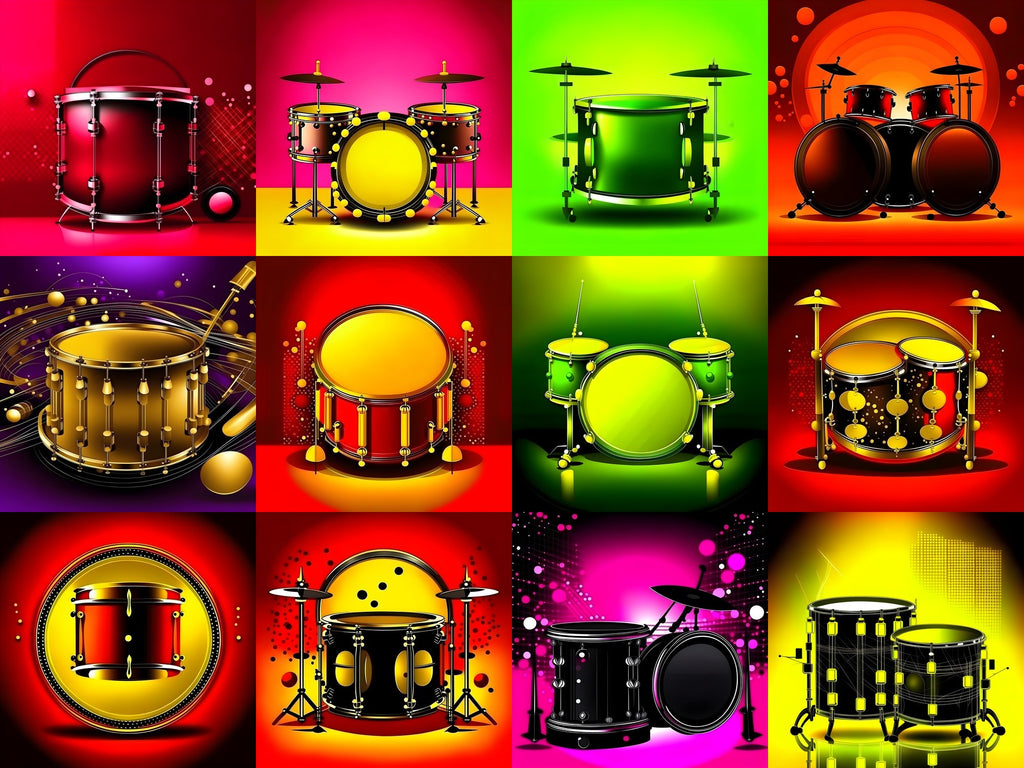 Red & Gold Spotlight Drum Art — Choose Your Print