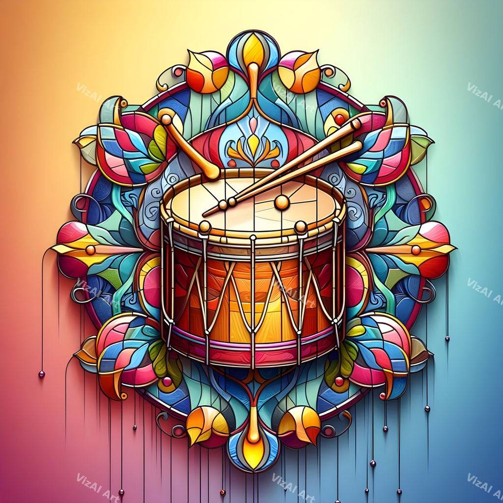 Crystal & Stained Glass Drum Art — print 3