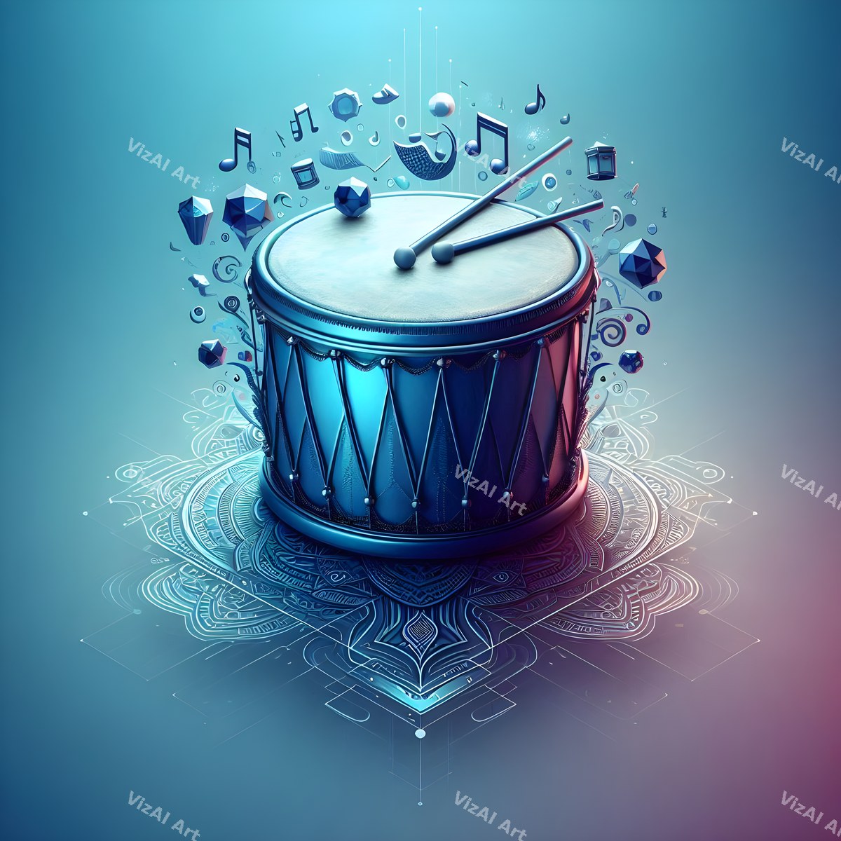 Crystal & Stained Glass Drum Art — print 5