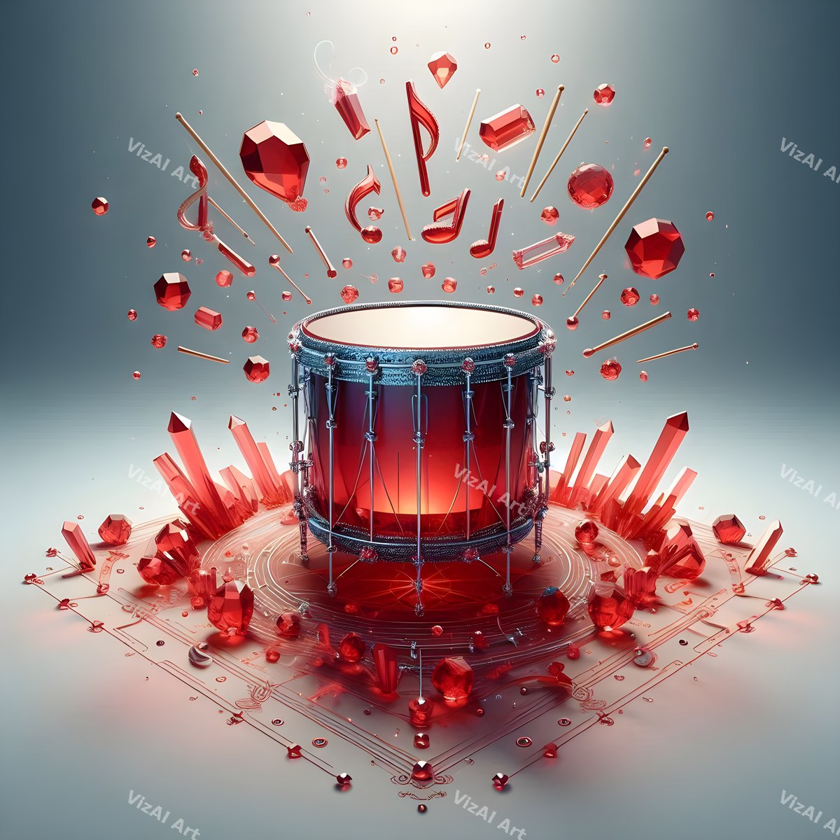 Crystal & Stained Glass Drum Art — print 11