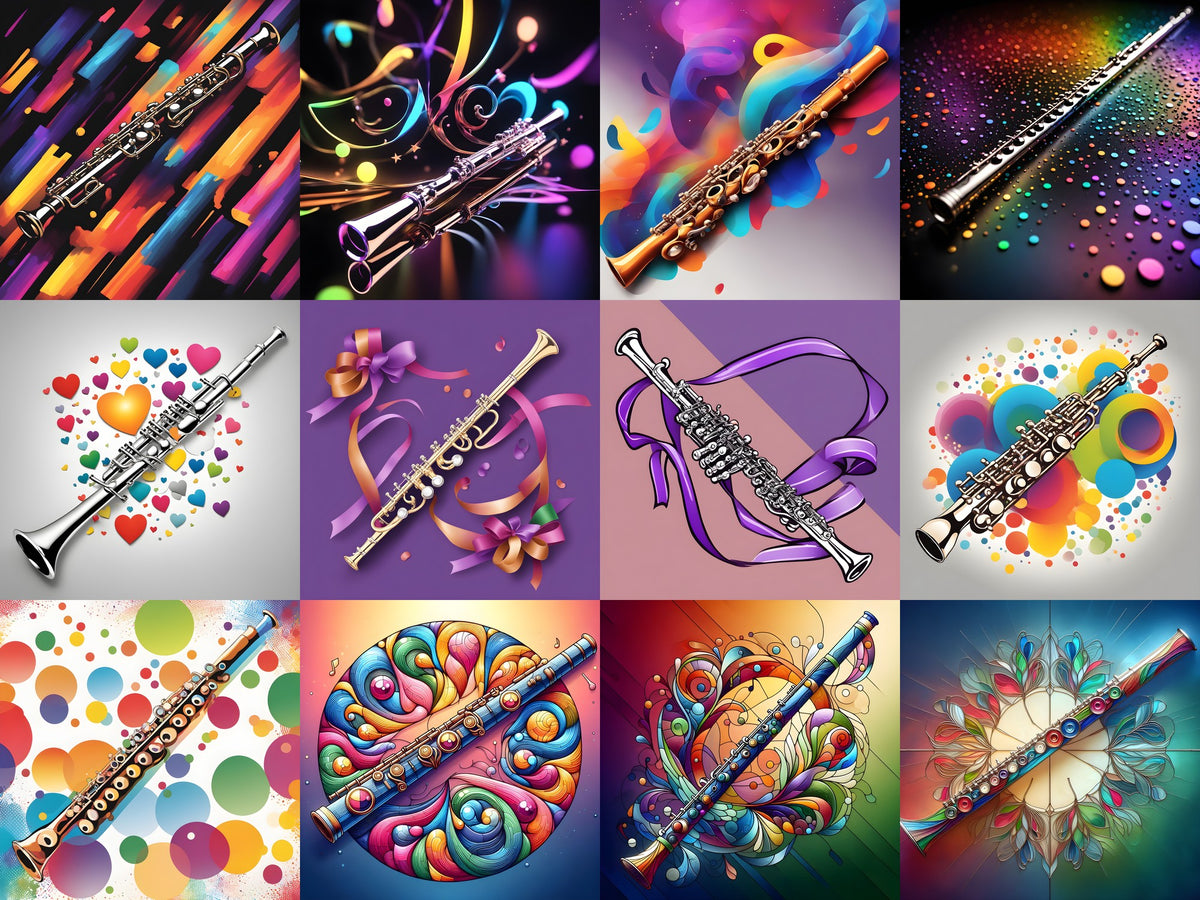 Woodwind Pop Art — 12 Printable Prints