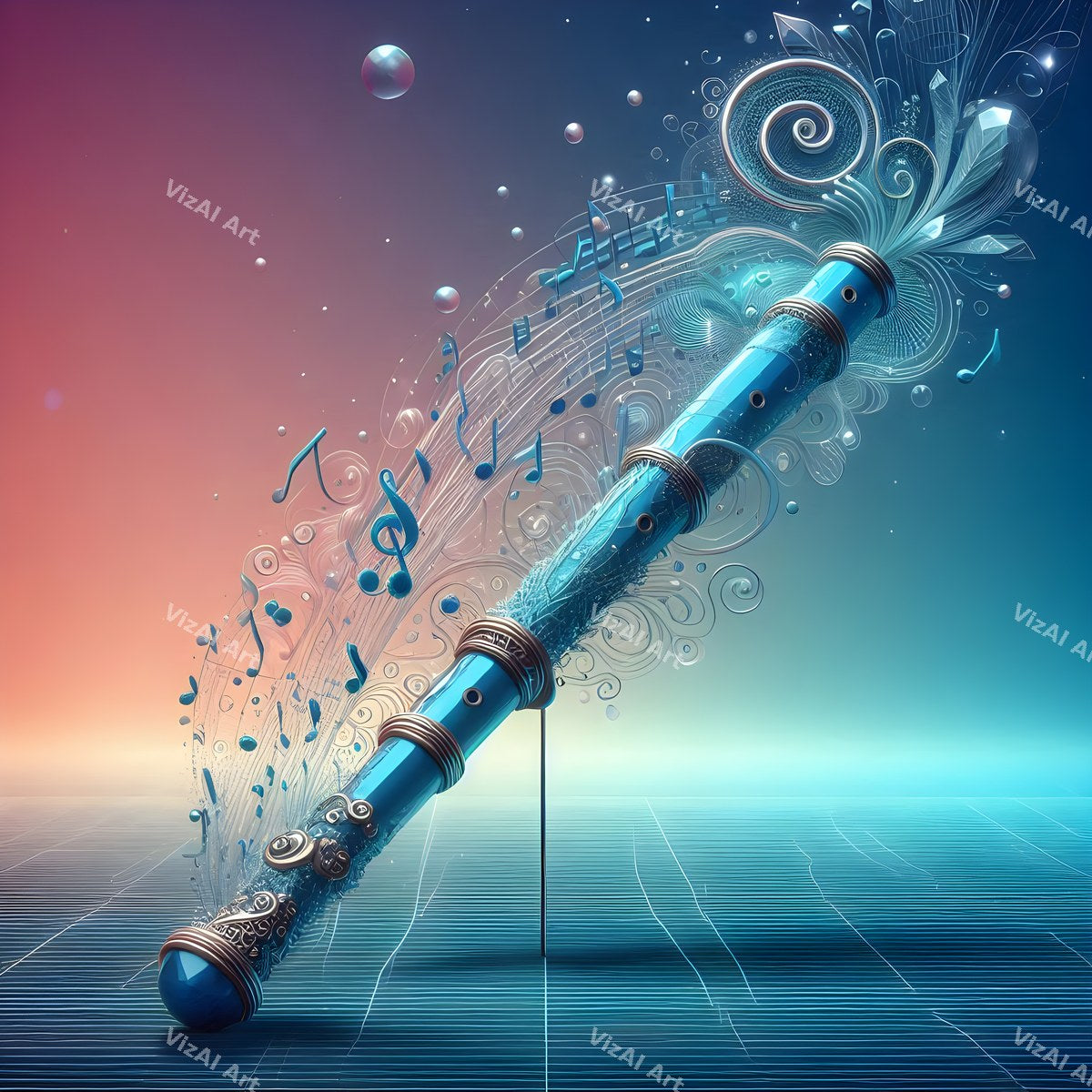 Jewel Tone Woodwind Art — print 2