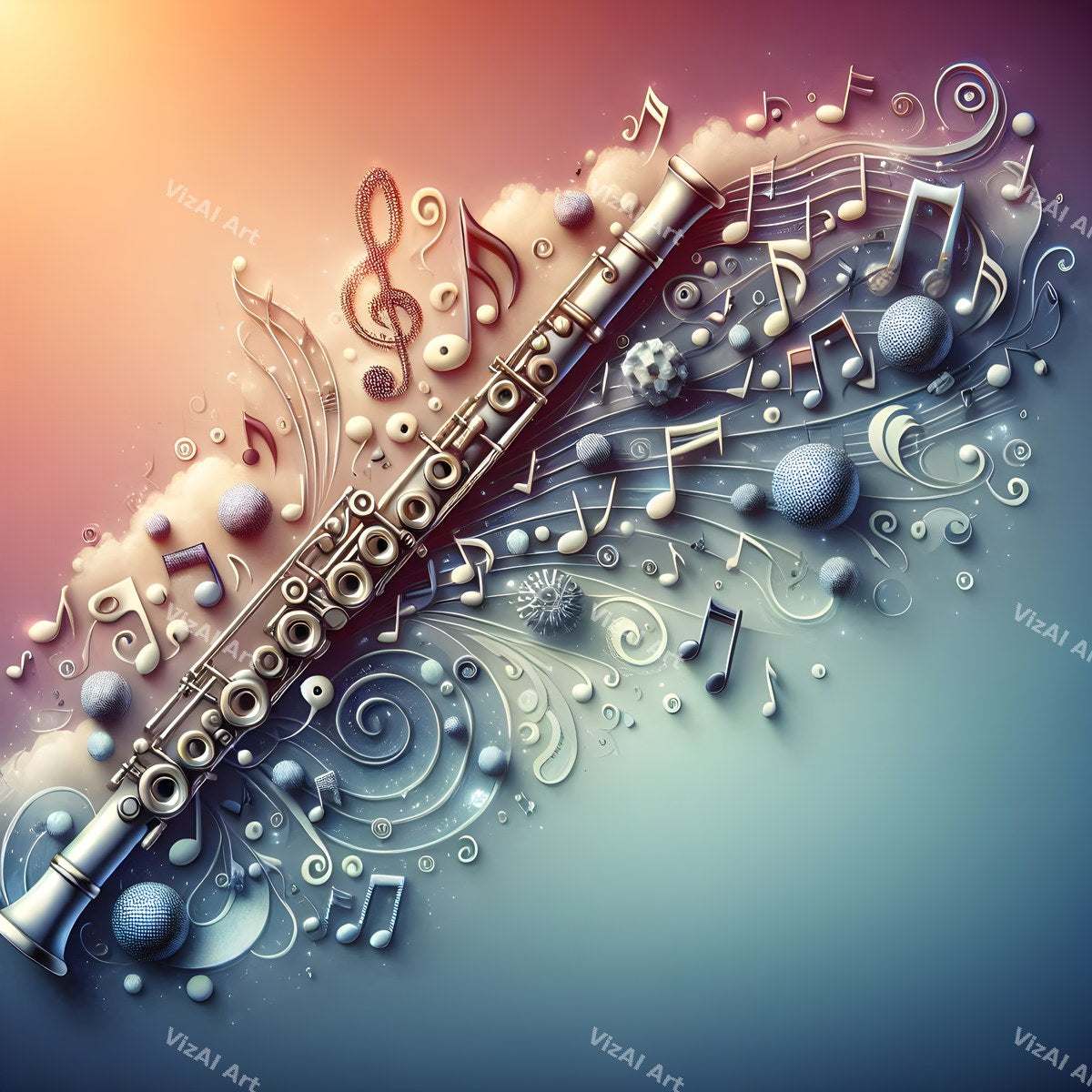 Jewel Tone Woodwind Art — print 12