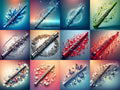 Jewel Tone Woodwind Art — 12 Printable Prints