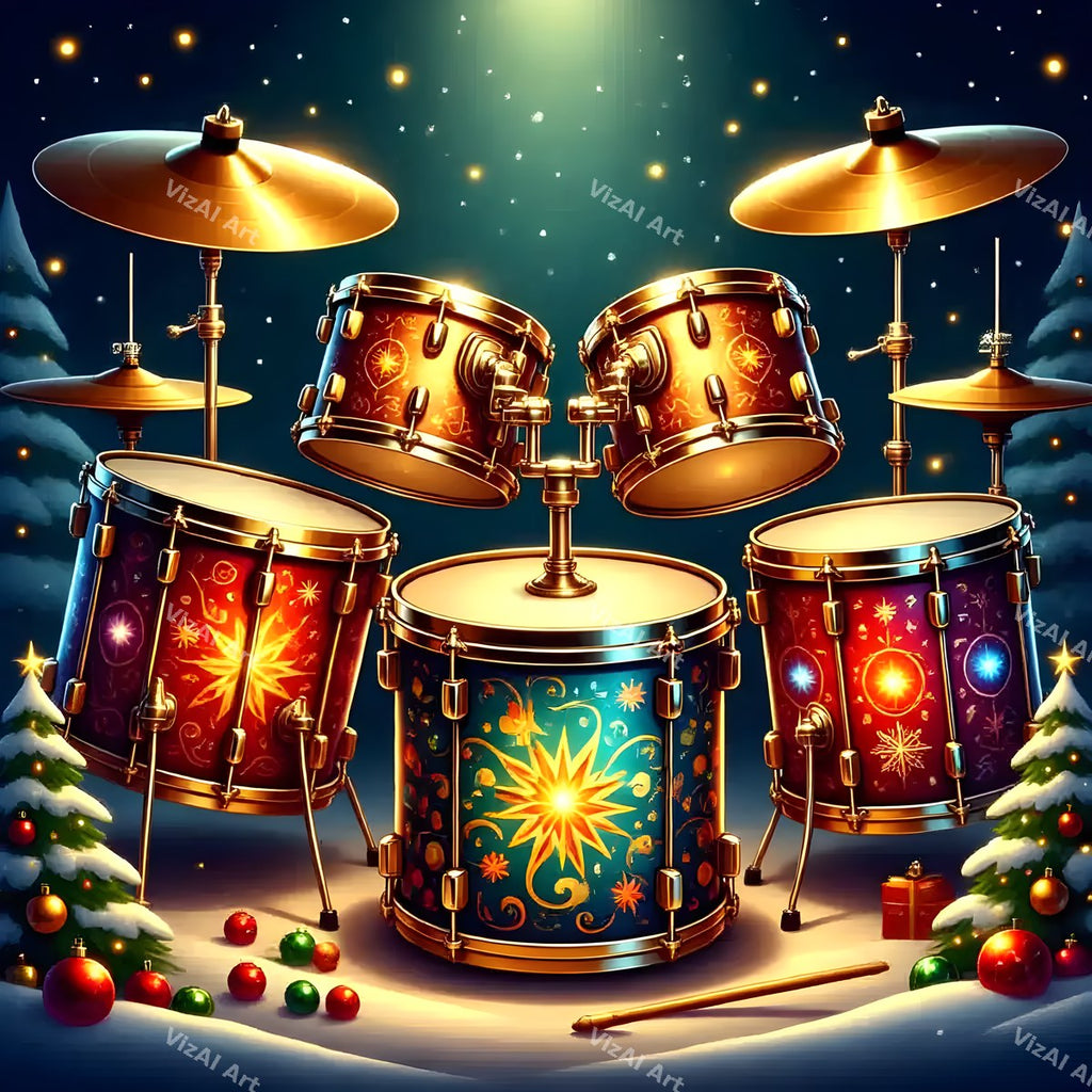 Christmas & New Year Music Art Mix — print 3