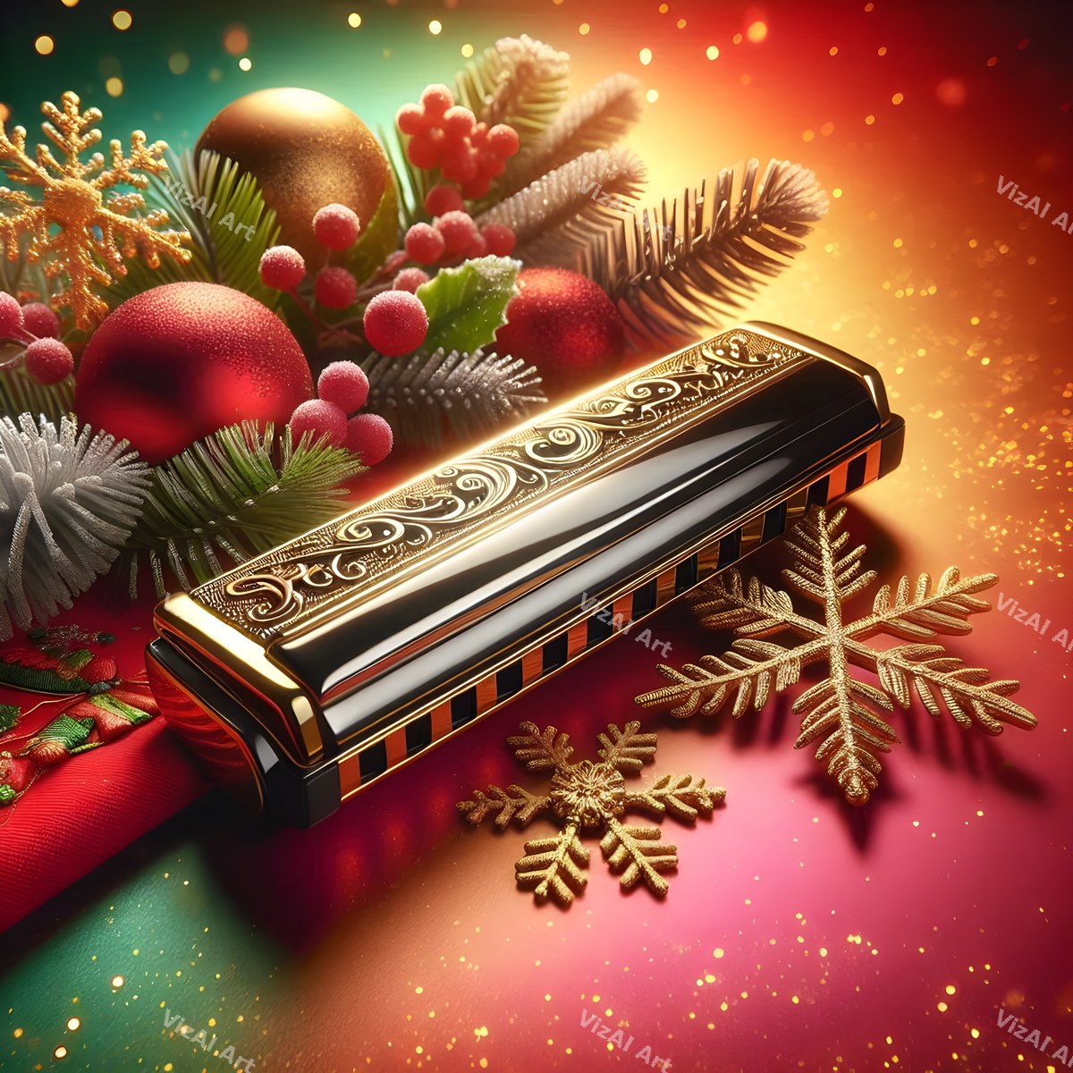 Christmas & New Year Music Art Mix — print 8