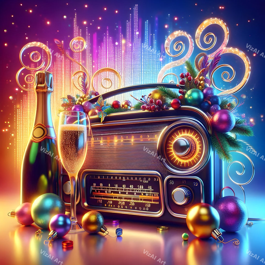 Christmas & New Year Music Art Mix — print 12