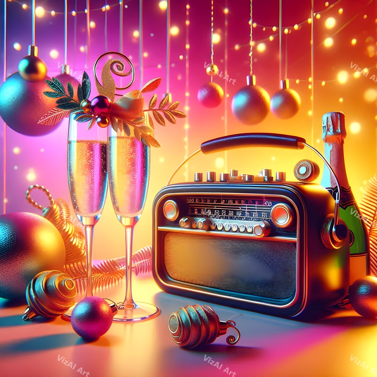 Christmas & New Year Music Art Mix — print 13