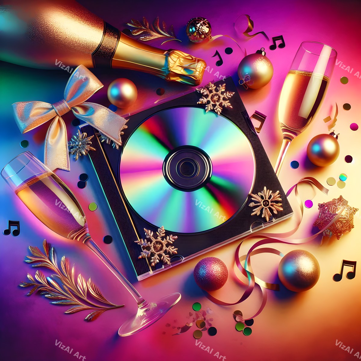 Christmas & New Year Music Art Mix — print 15
