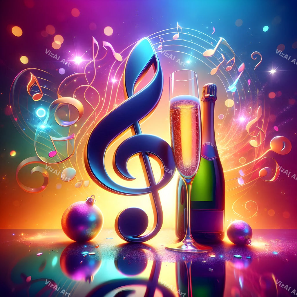 Christmas & New Year Music Art Mix — print 16