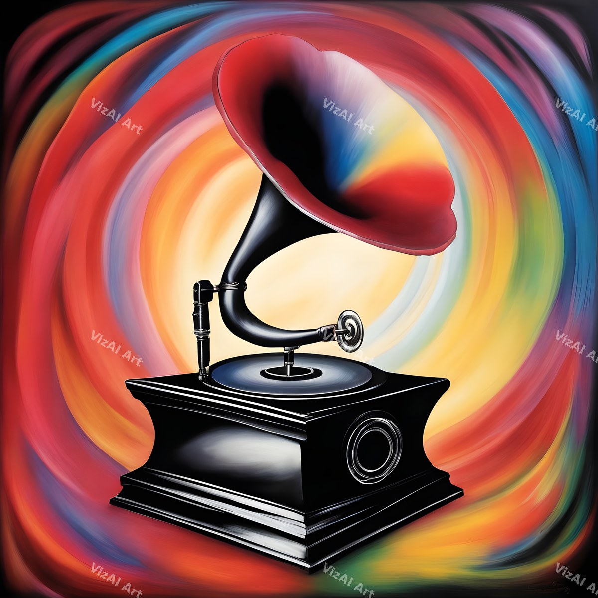 Rainbow Gramophone Art — print 3
