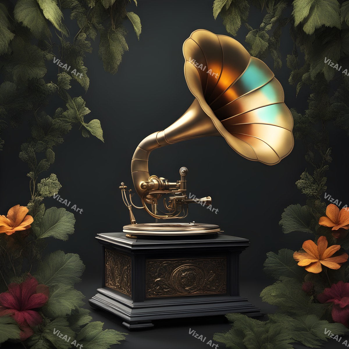 Vintage Gramophone Art — print 2
