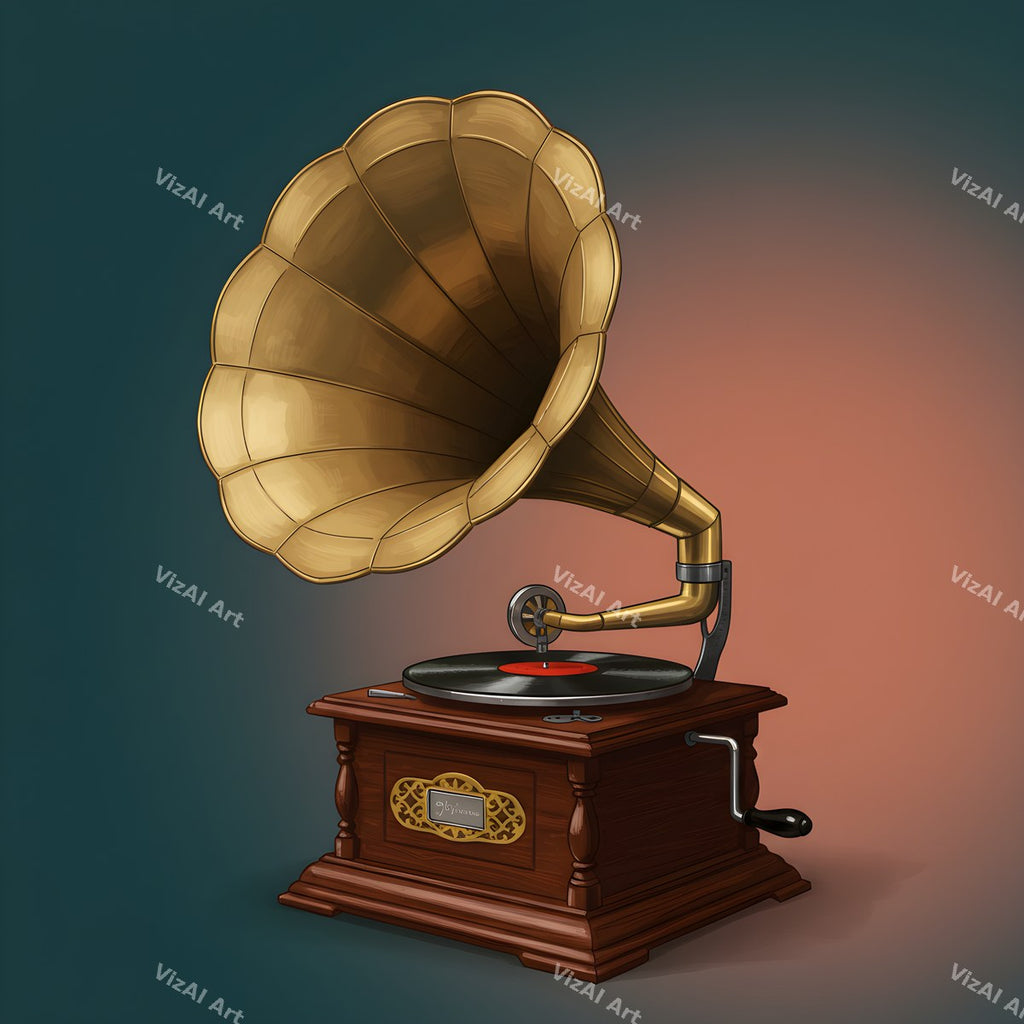 Vintage Gramophone Art — print 10