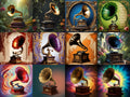 Vintage Gramophone Art — 12 Printable Prints