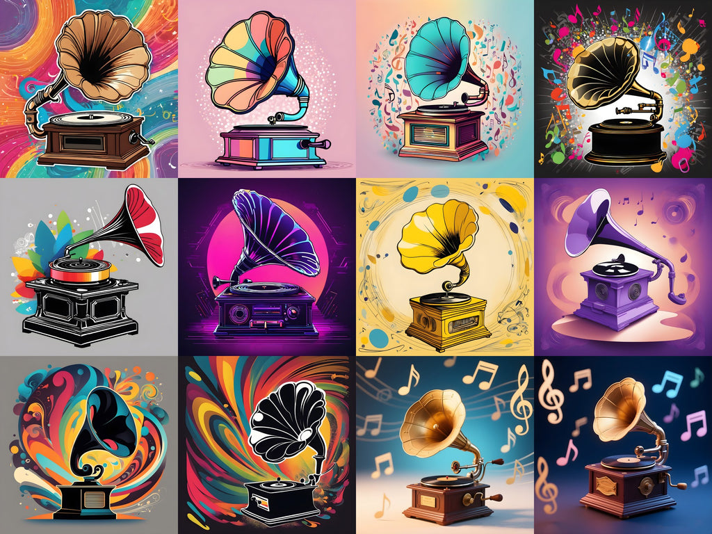Gramophone Pop Art — 12 Printable Prints