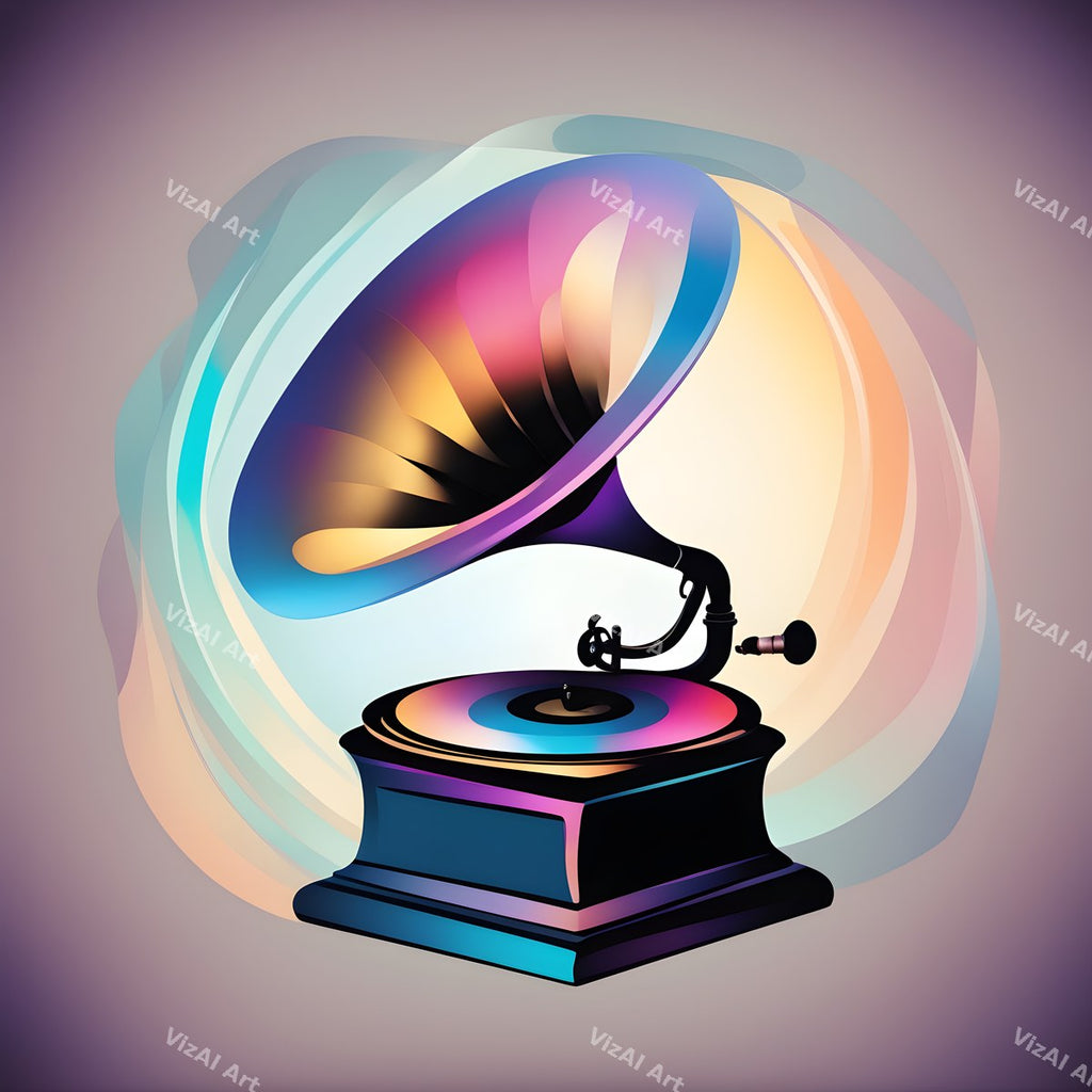 Jewel Tone Gramophone Art — print 4