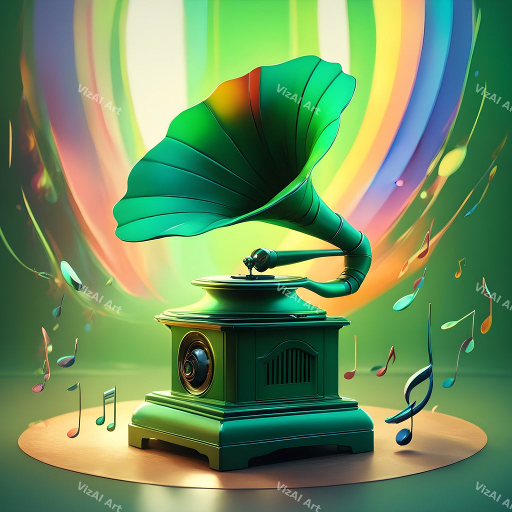 Jewel Tone Gramophone Art — print 7