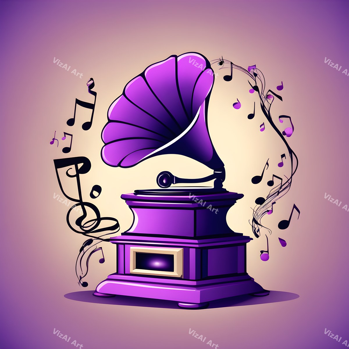 Jewel Tone Gramophone Art — print 8