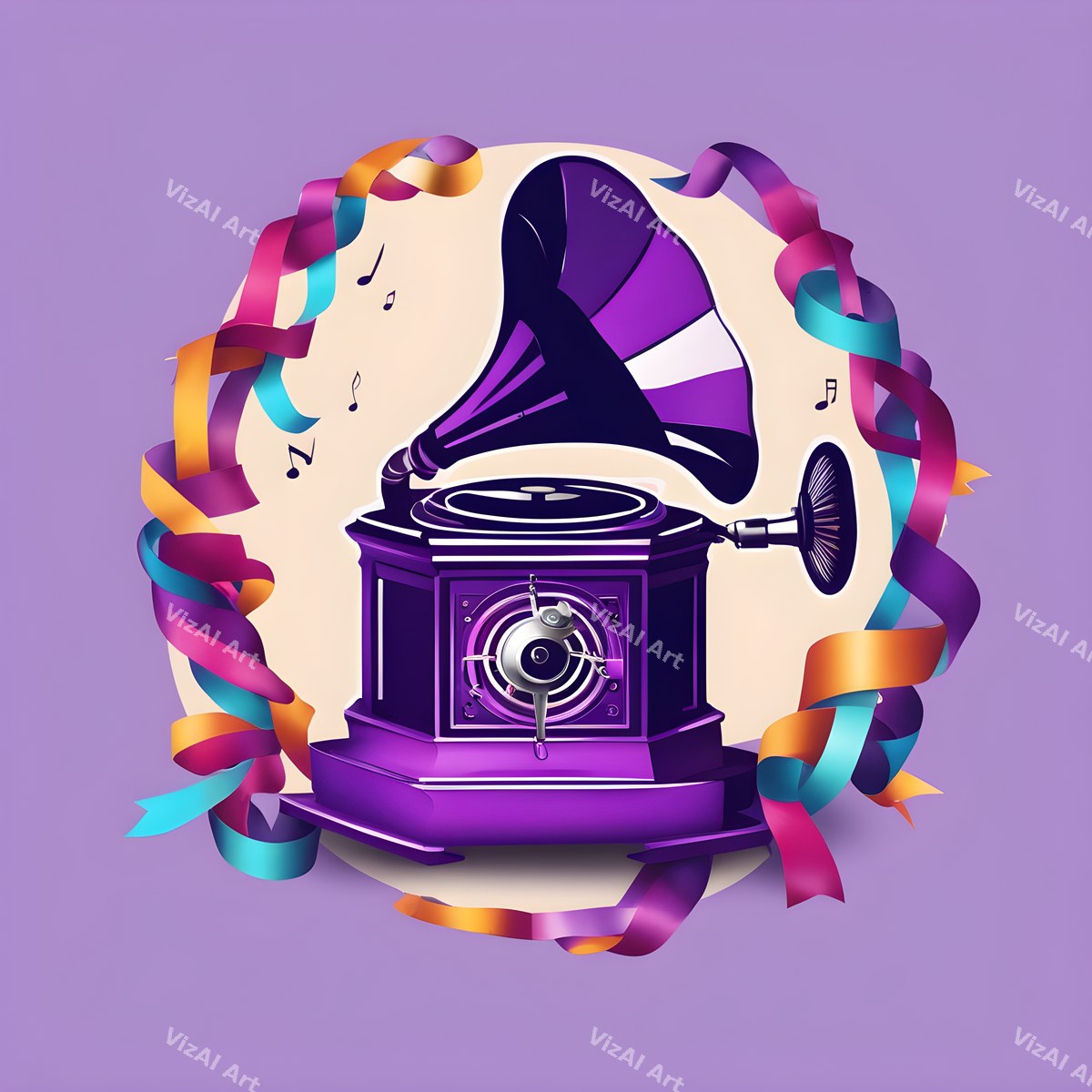 Jewel Tone Gramophone Art — print 9