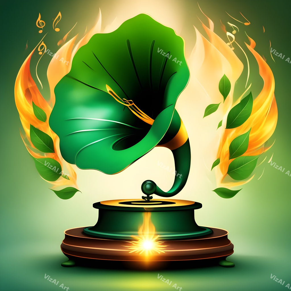 Jewel Tone Gramophone Art — print 10