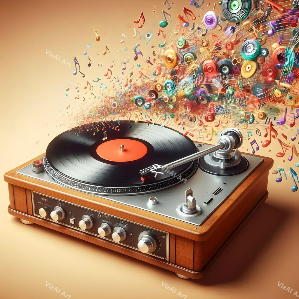 Butterflies & Music Notes Turntable Art — print 3