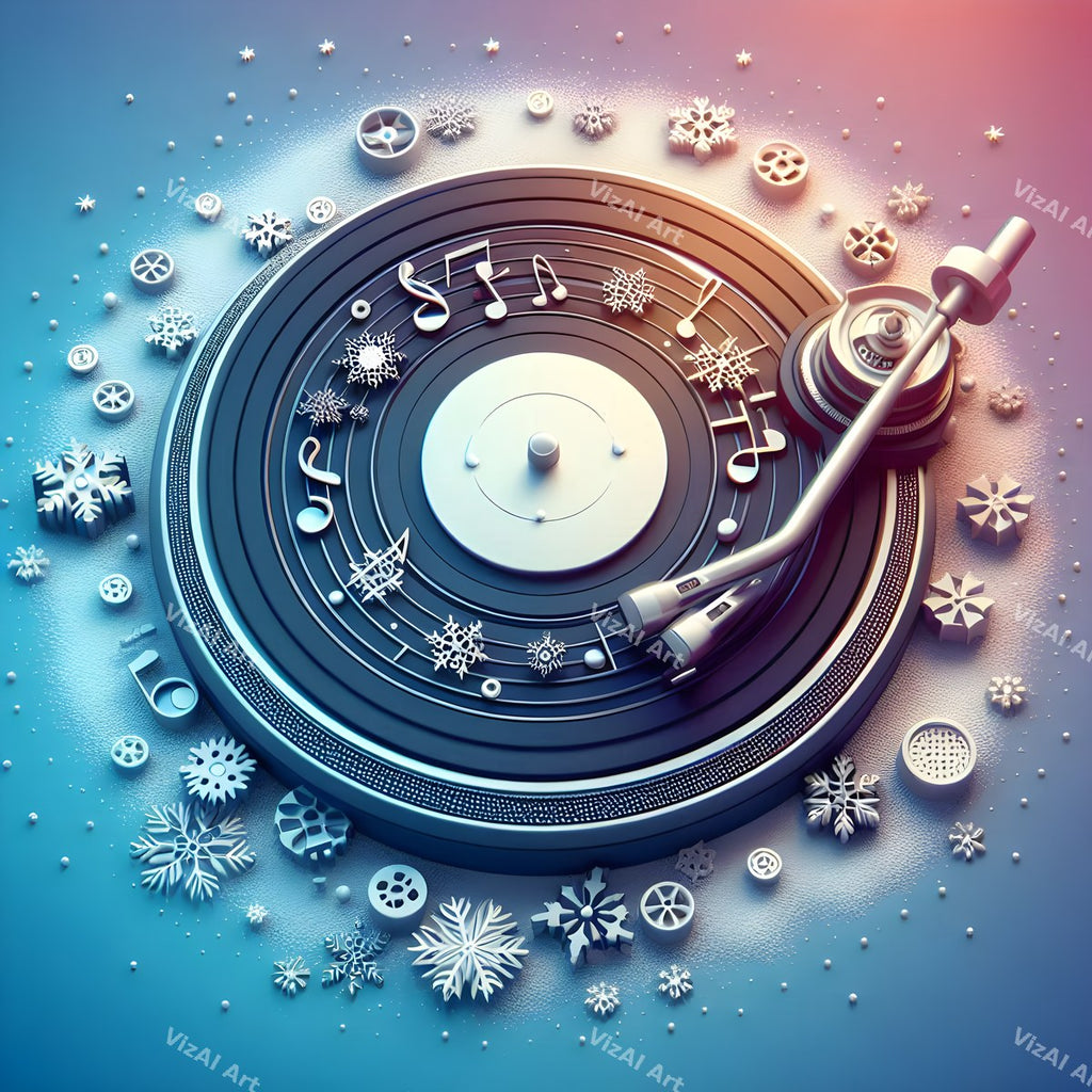 Butterflies & Music Notes Turntable Art — print 4