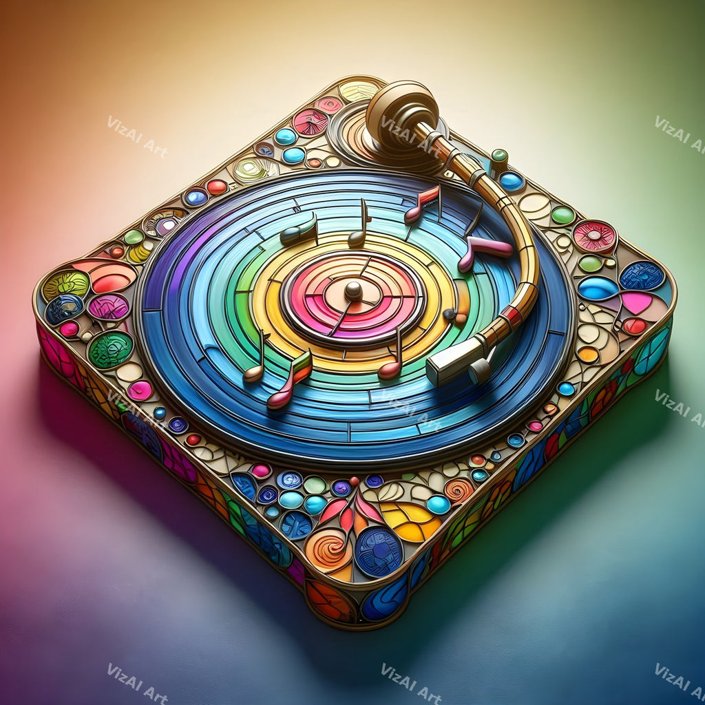 Crystal & Stained Glass Turntable Art — print 2