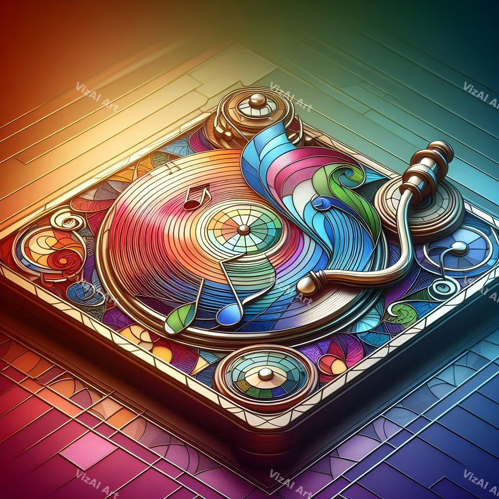 Crystal & Stained Glass Turntable Art — print 3