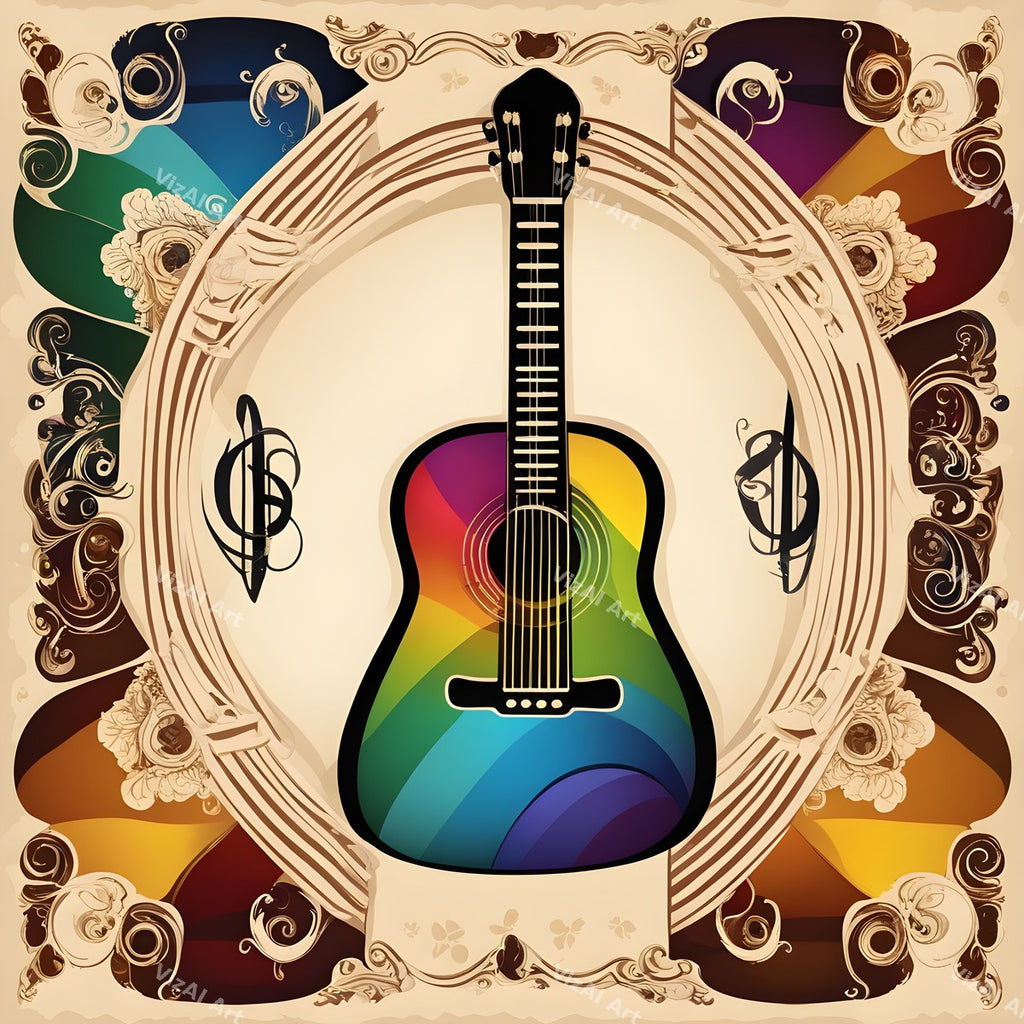 Guitar Frames & Botanicals Art — print 3