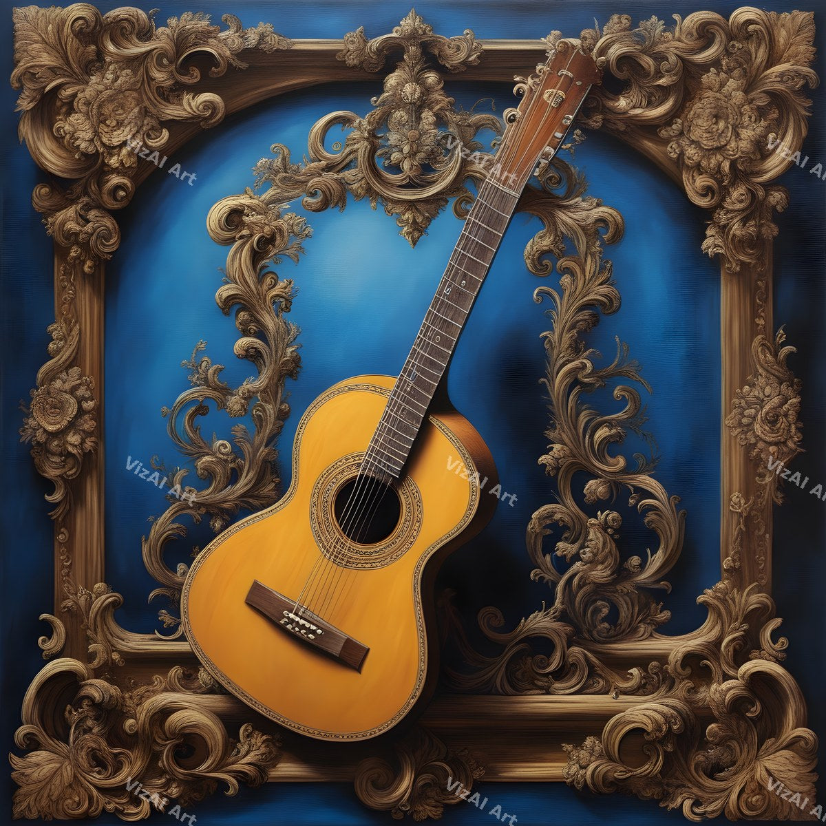 Guitar Frames & Botanicals Art — print 4