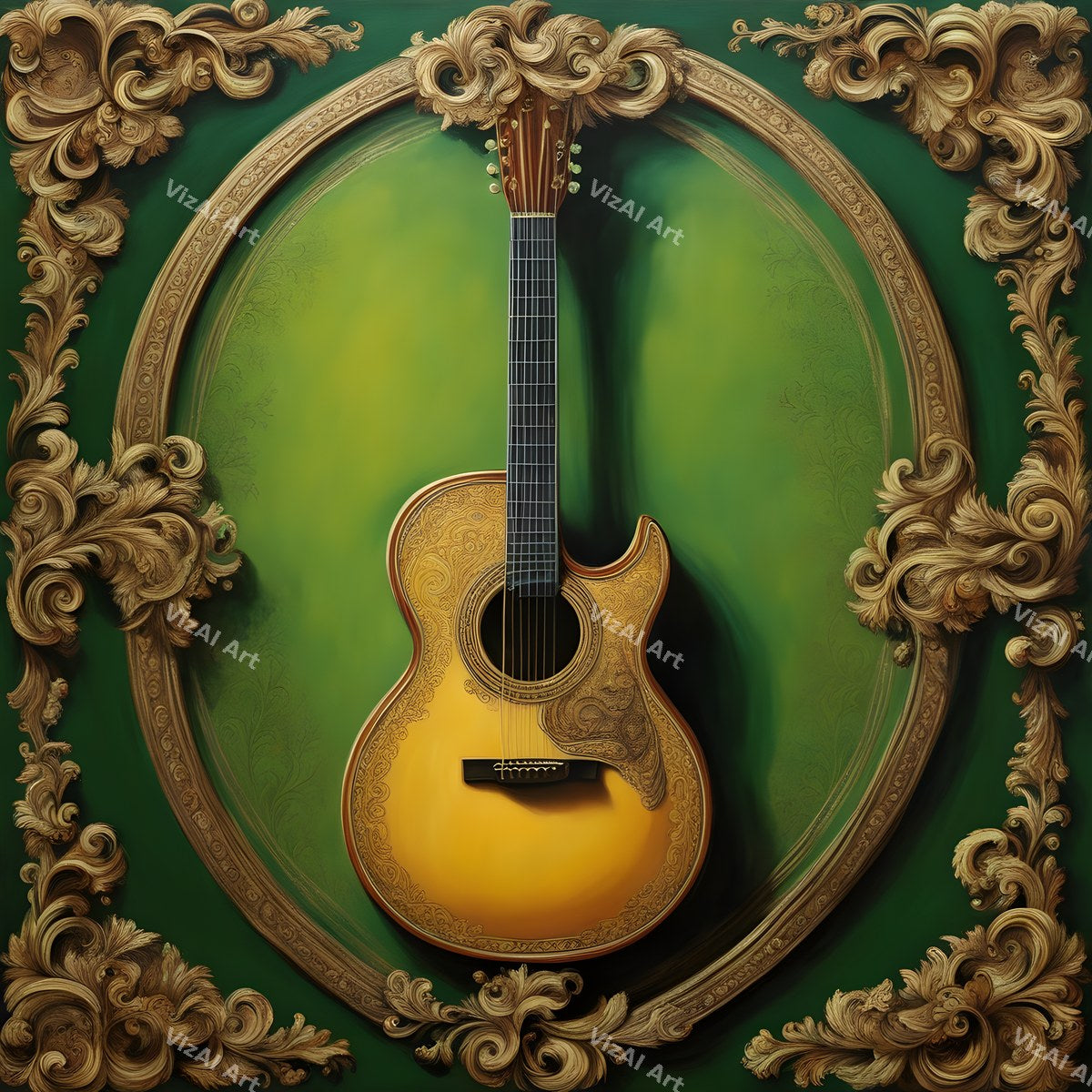 Guitar Frames & Botanicals Art — print 5