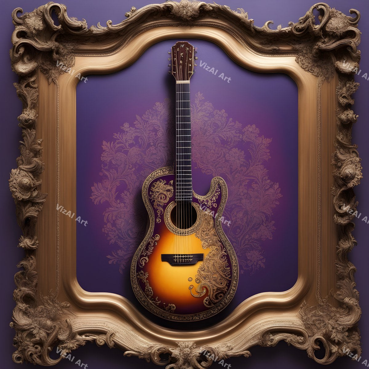 Guitar Frames & Botanicals Art — print 6