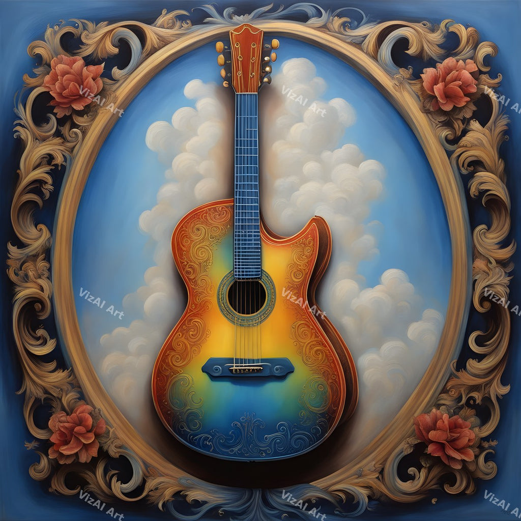 Guitar Frames & Botanicals Art — print 8
