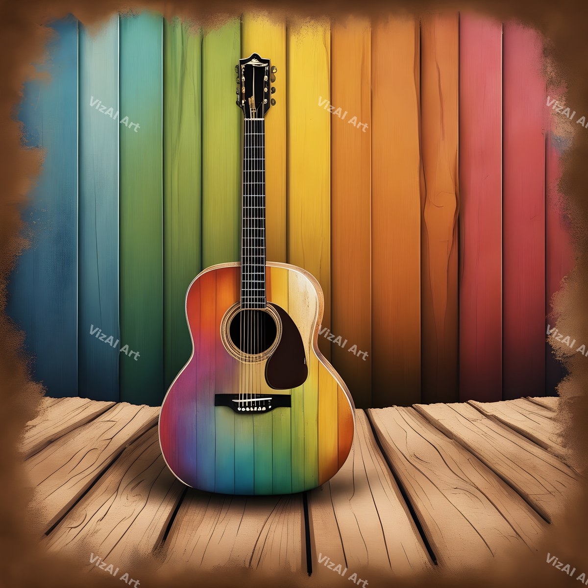 Guitar Frames & Botanicals Art — print 10