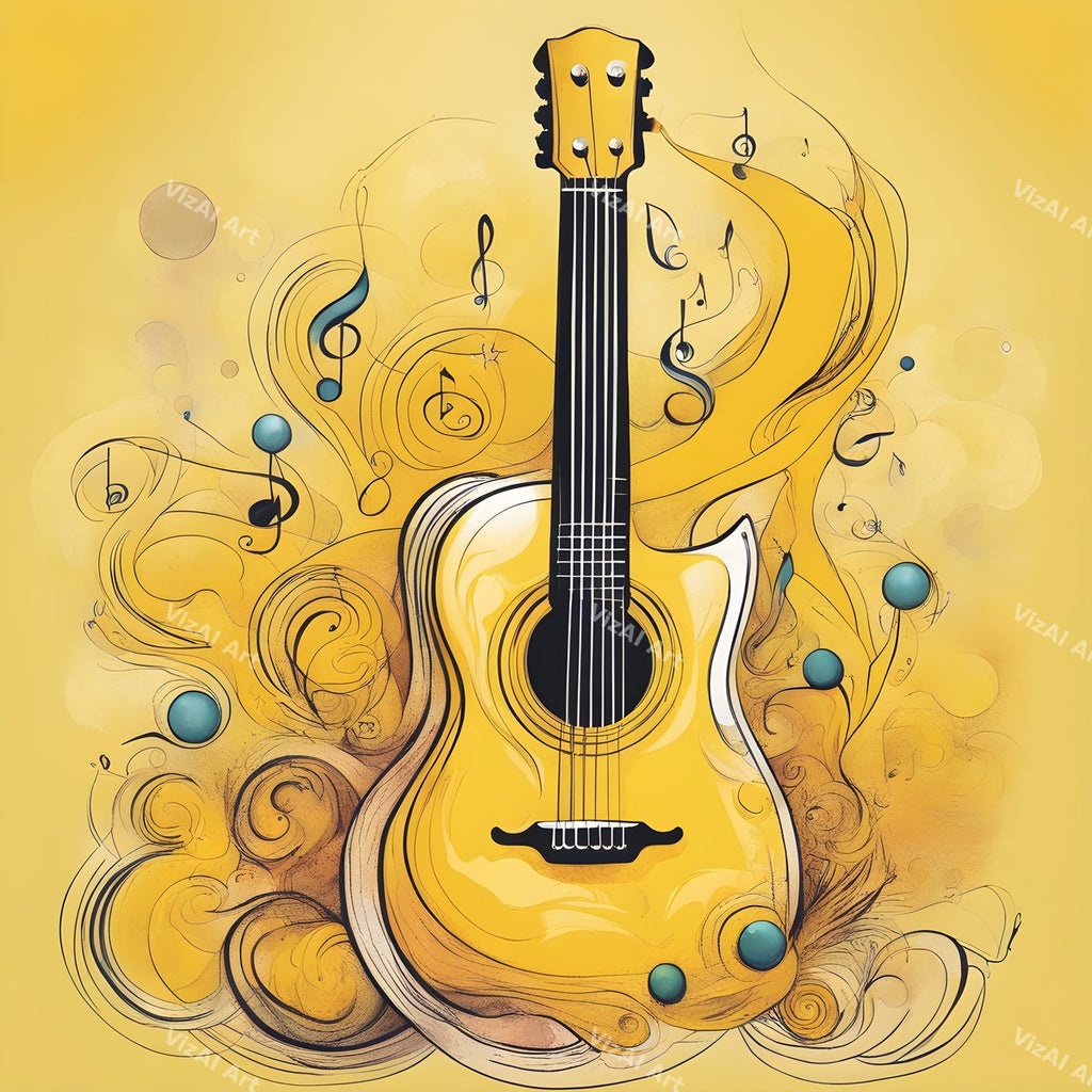 Guitar Frames & Botanicals Art — print 11