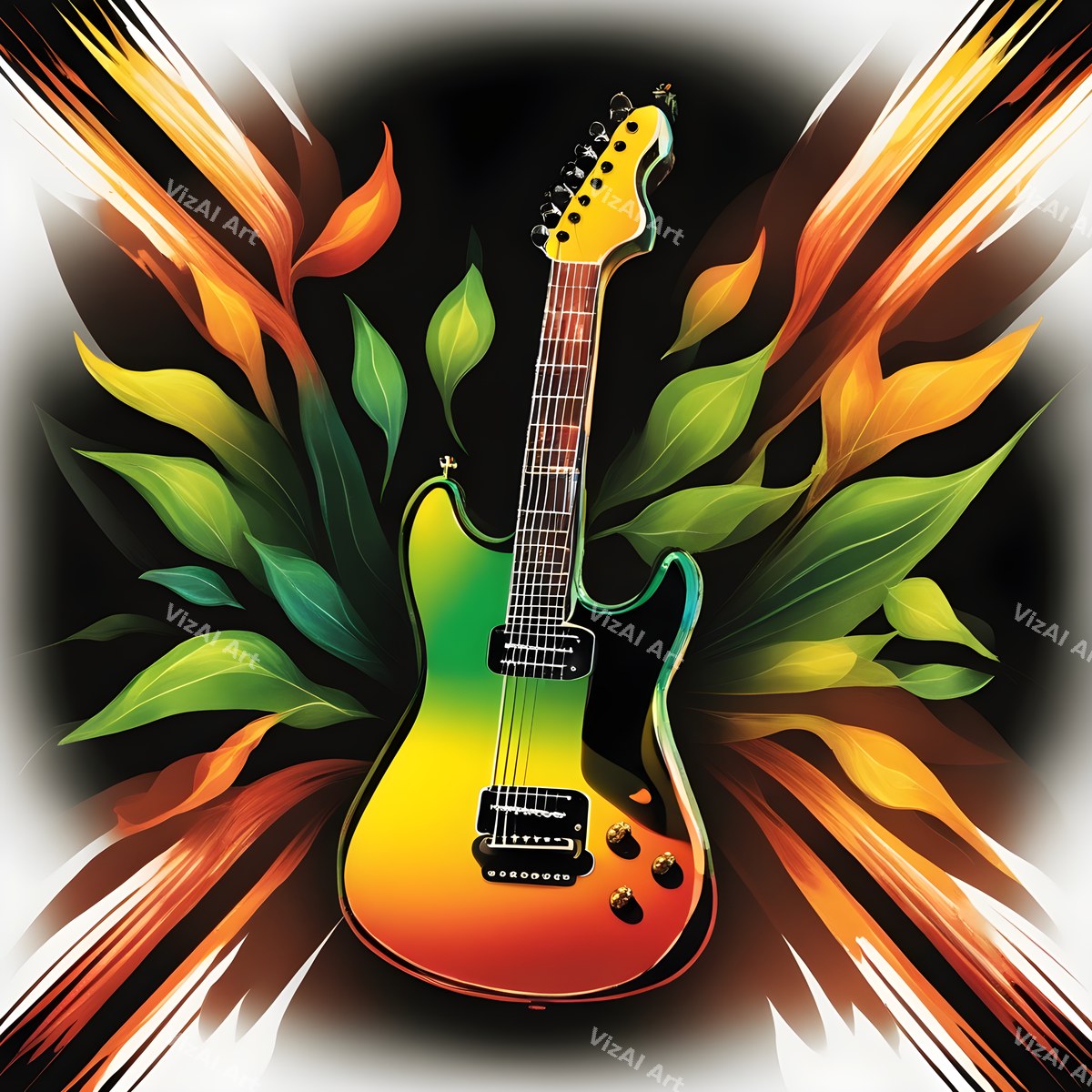 Electric Guitar Music Art — print 6