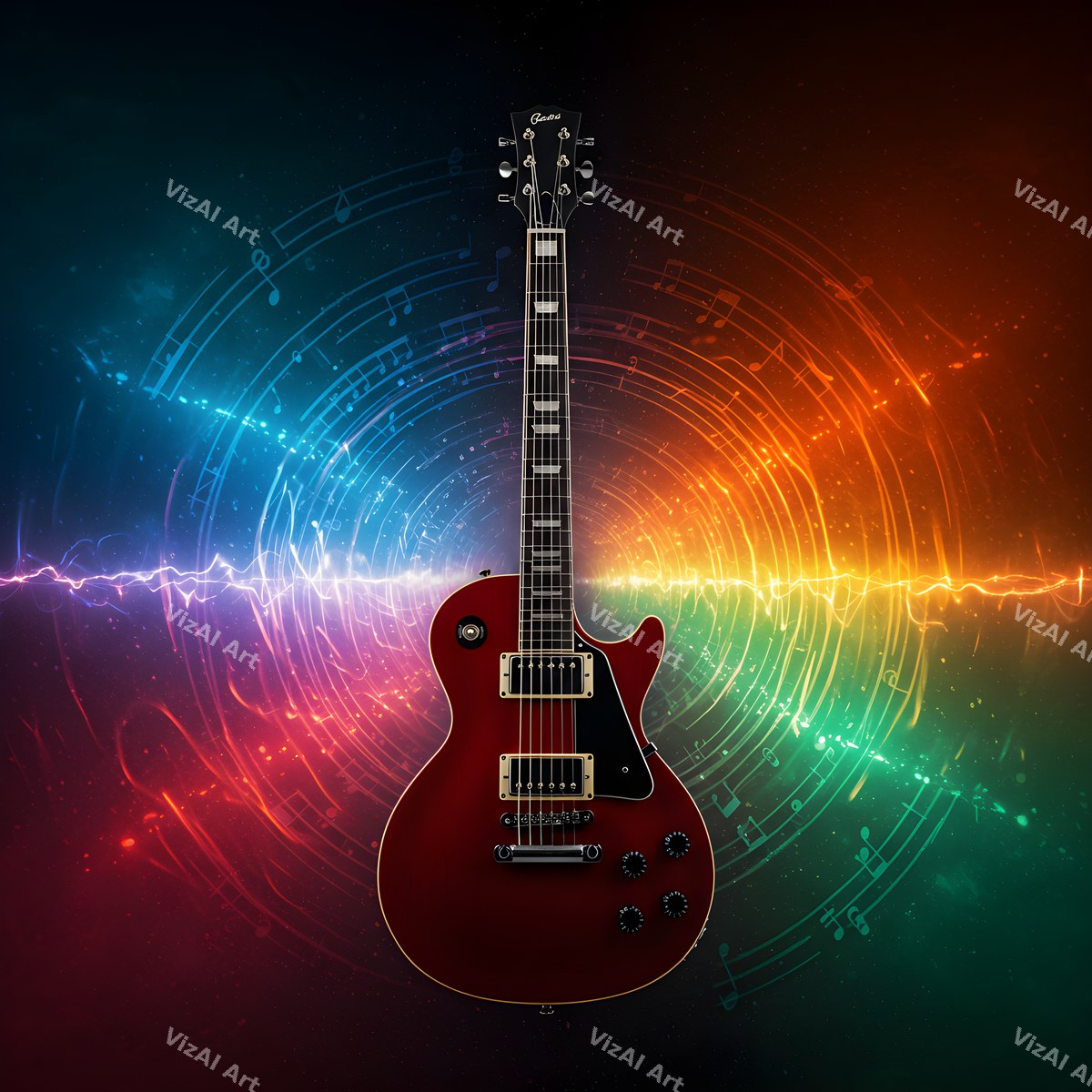 Electric Guitar Music Art — print 9