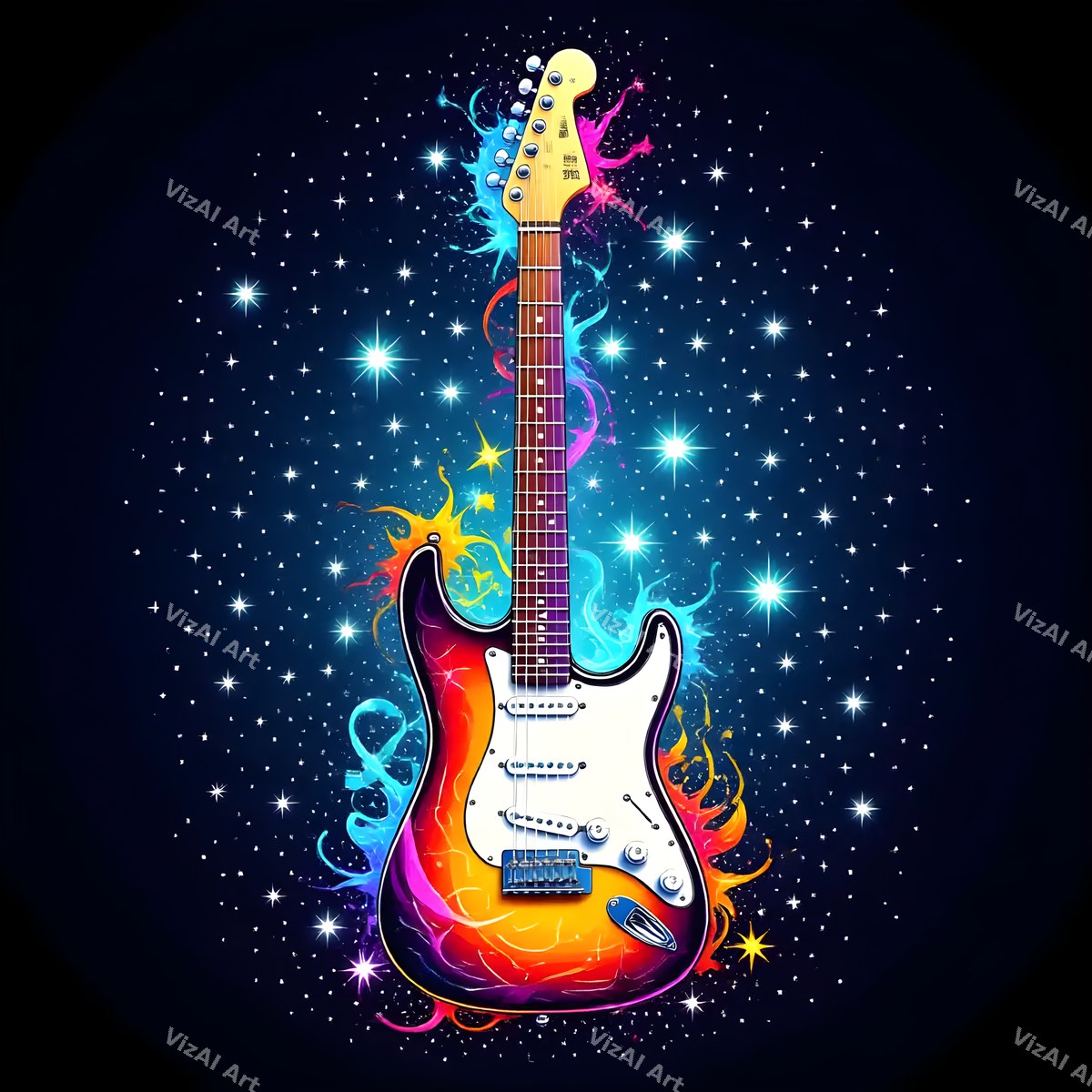 Electric Guitar Music Art — print 10