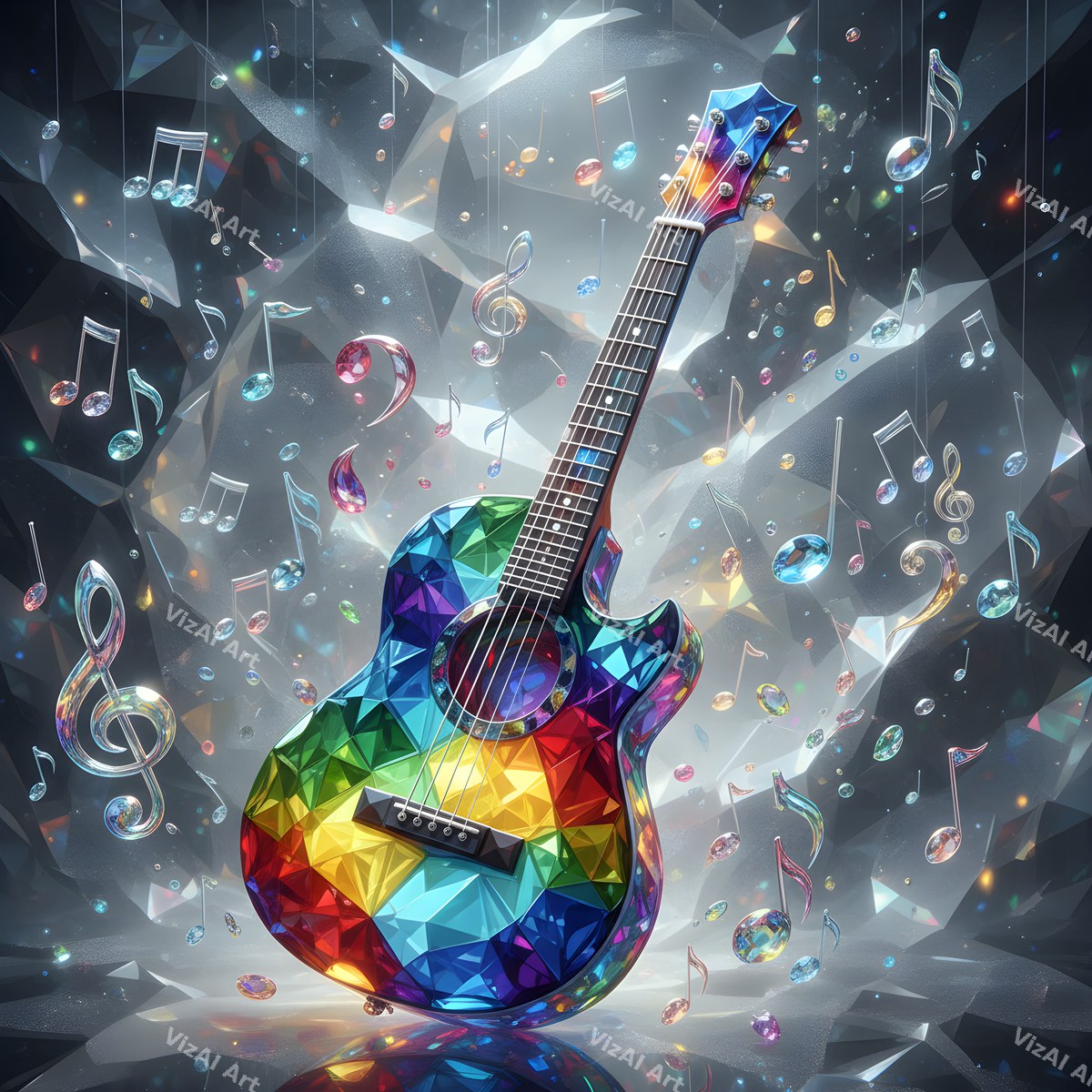 Guitar & Music Notes Art — print 7