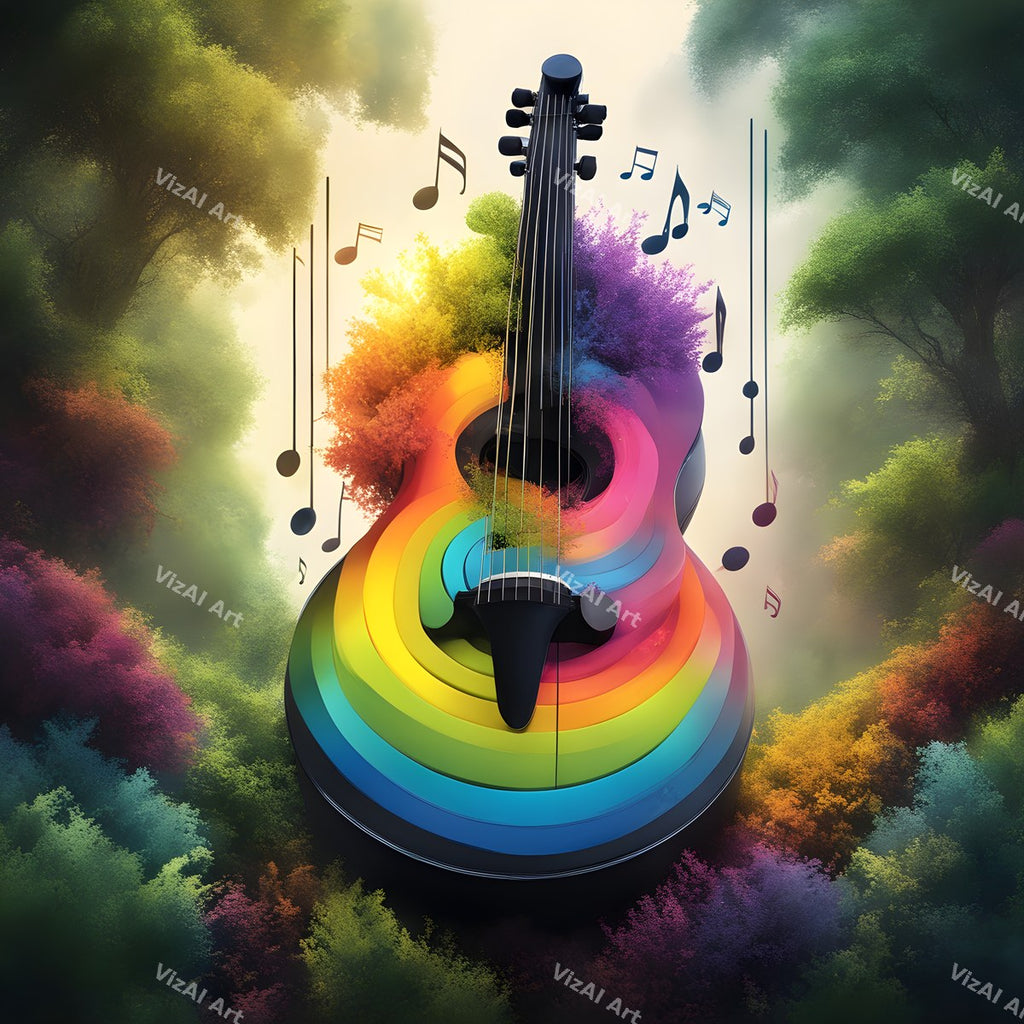 Guitar & Music Notes Art — print 8