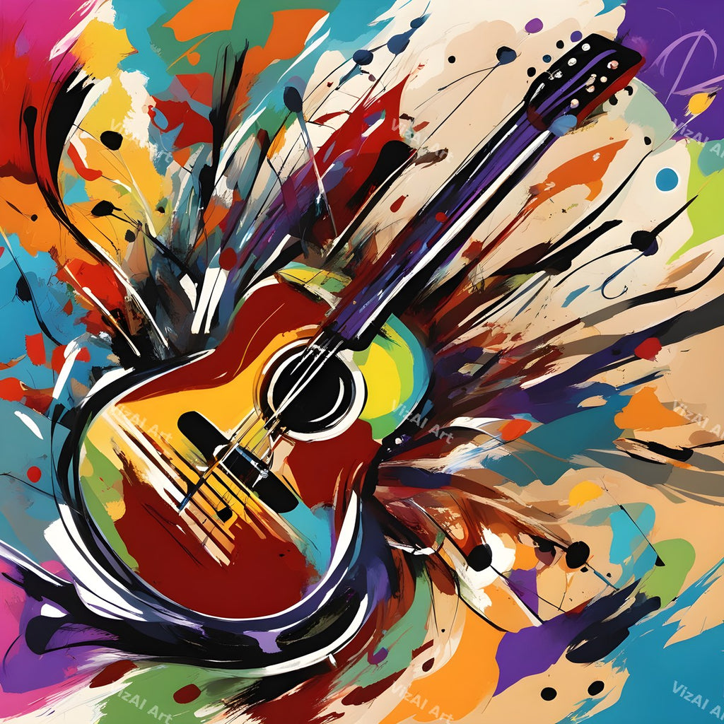 Guitar & Music Notes Art — print 9