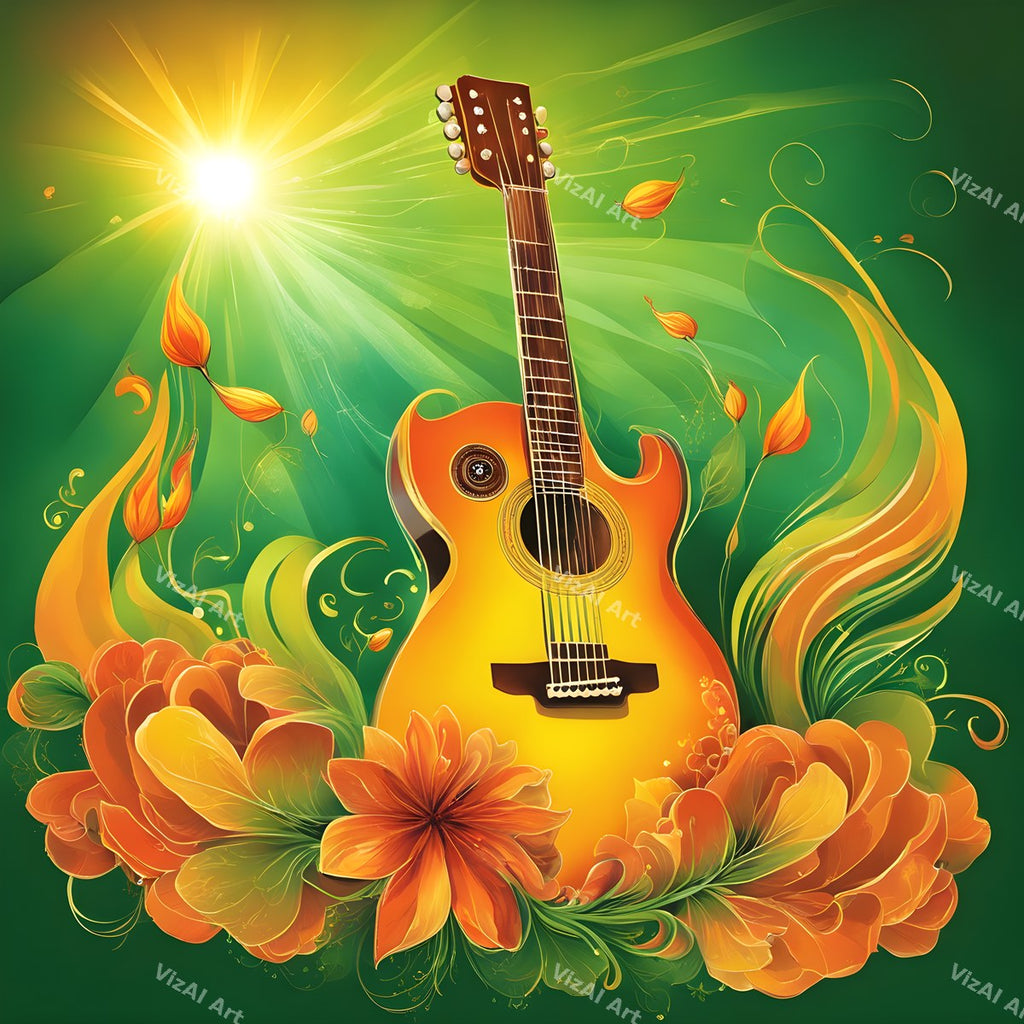 Guitar & Music Notes Art — print 10
