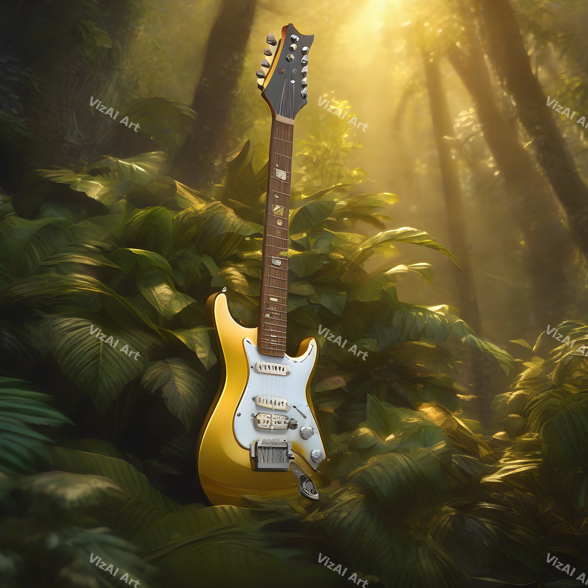 Acoustic Guitar in Colour Art — print 2