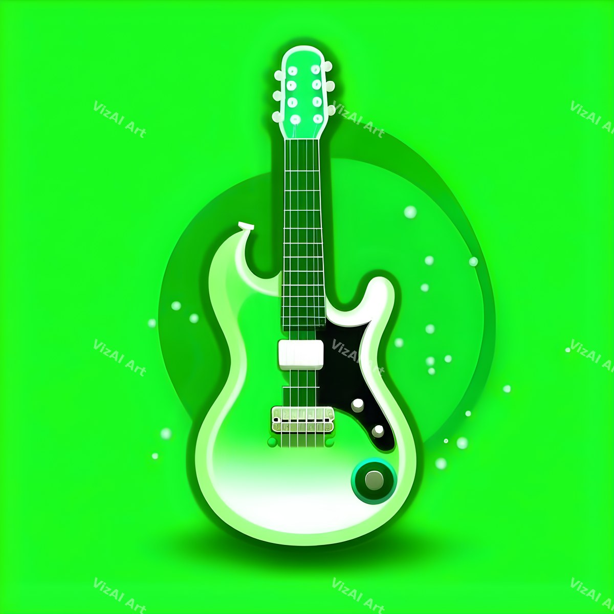 Colour Block Electric Guitar Art — print 1