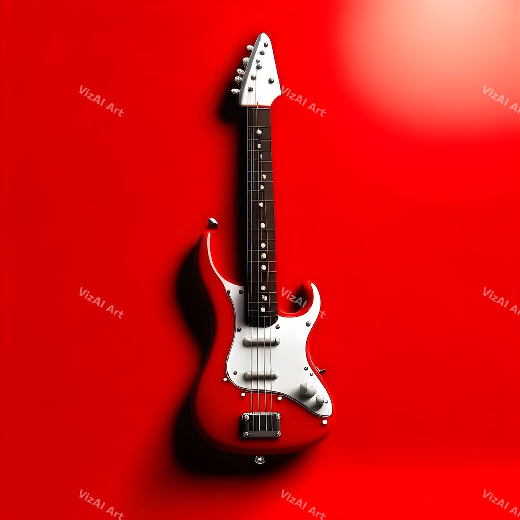 Colour Block Electric Guitar Art — print 4